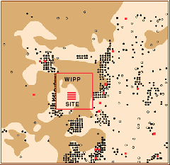 WIPP site boundary and zones